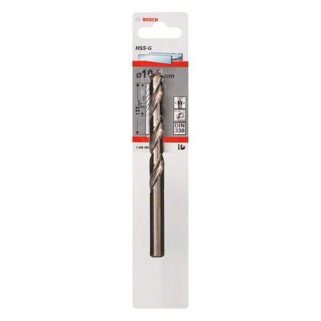 Сверла по металлу из быстрорежущей стали HSS-G, DIN 338 10,5 мм BOSCH, фото , изображение 2 | SNABZHENIE.com.ua