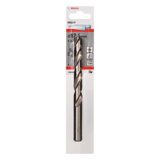 Сверло по металлу HSS-G, DIN 338, 12,5 x 101 x 151 мм, BOSCH, фото , изображение 2 | SNABZHENIE.com.ua