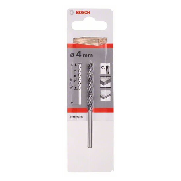 Спіральні свердла по дереву Standard 4 x 43 x 75 мм, d 4 мм BOSCH, фото , зображення 2 | SNABZHENIE.com.ua Спіральні свердла по дереву Standard 4 x 43 x 75 мм, d 4 мм BOSCH, фото , зображення 2 | SNABZHENIE.com.ua