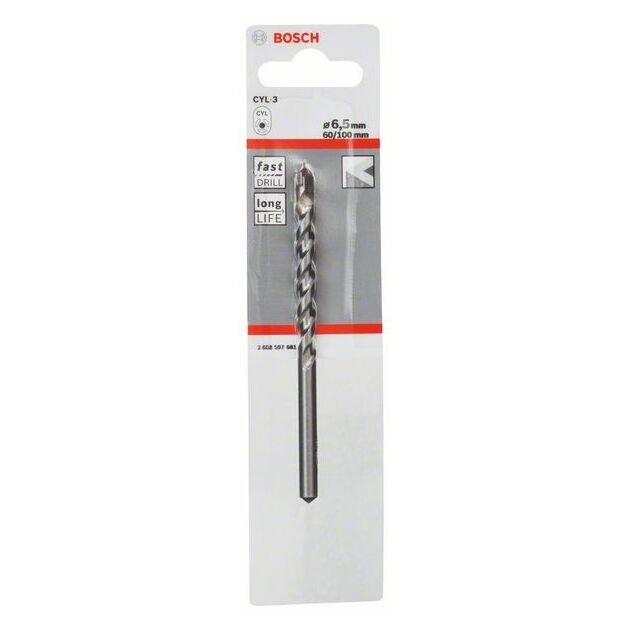 Свердло по бетону CYL-3 6,5x60mm, d 5,5mm BOSCH, фото , изображение 2 | SNABZHENIE.com.ua
