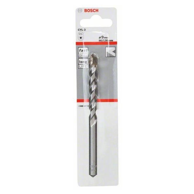 Сверло по бетону CYL-3 9x80x120 мм, d 8 мм BOSCH, фото , изображение 2 | SNABZHENIE.com.ua