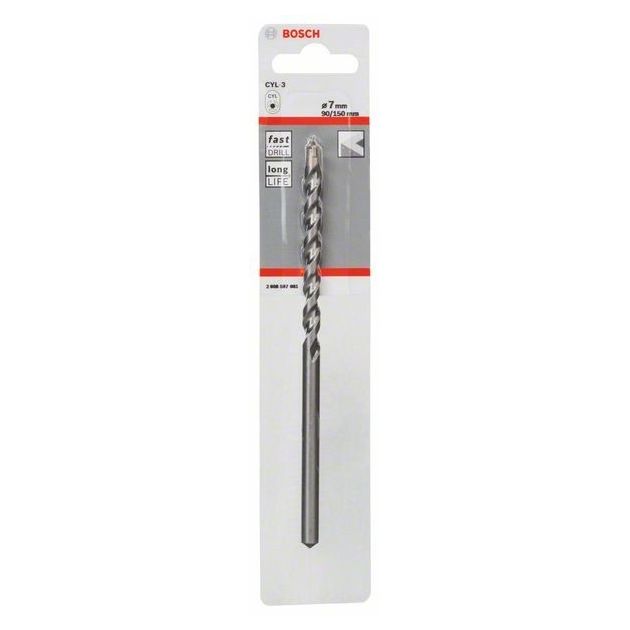 Сверло по бетону BOSCH CYL-3 6,5 мм, 7 x 90 x 150 мм, фото , изображение 2 | SNABZHENIE.com.ua