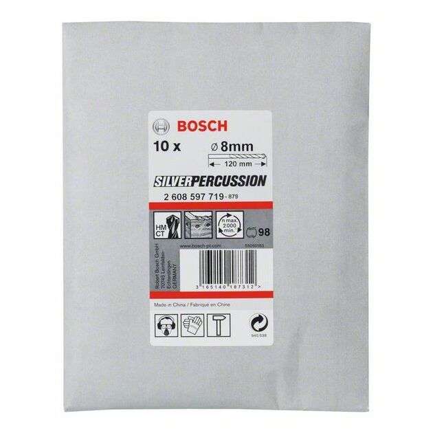 Сверло по бетону BOSCH CYL-3 8x80x120 мм, d 7,5 мм, фото , изображение 2 | SNABZHENIE.com.ua