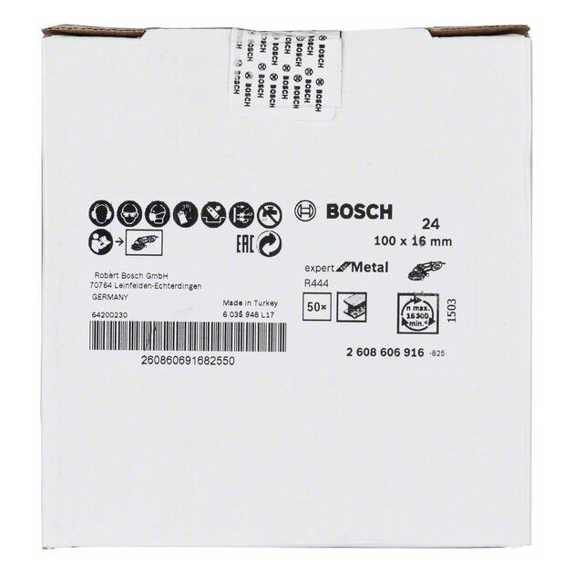 Шлифовальный круг R444, Expert for Metal, 100 мм, 24 BOSCH, фото , изображение 2 | SNABZHENIE.com.ua