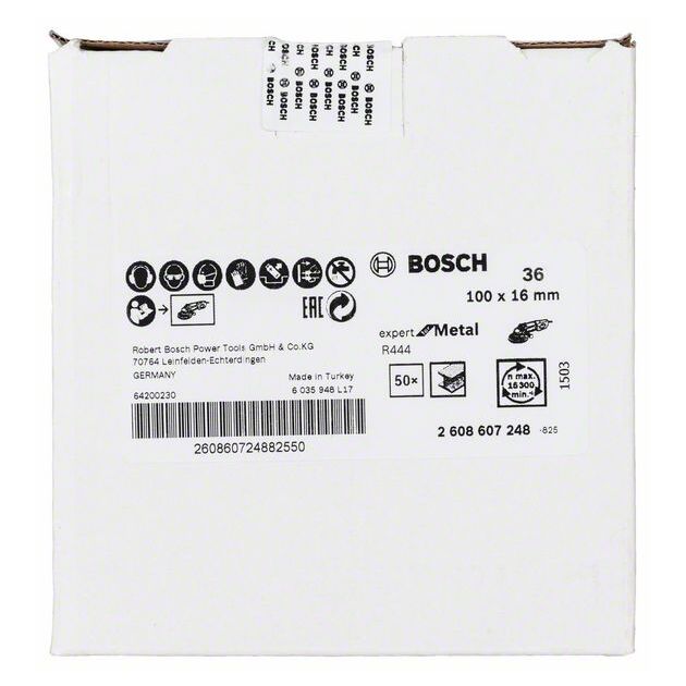 Шлифовальный круг на фибровой основе R444, 100 мм, 36 BOSCH, фото , изображение 2 | SNABZHENIE.com.ua