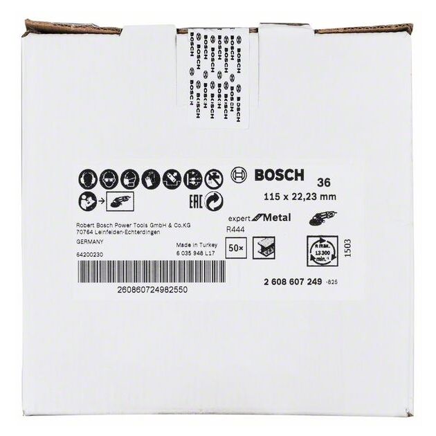 Шлифовальный круг на фибровой основе R444, Expert for Metal, 115 мм, 36 зерно, фото , изображение 2 | SNABZHENIE.com.ua