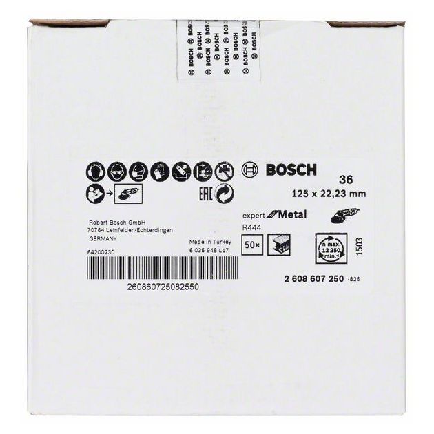 Шлифовальный круг R444 на фибровой основе 125 мм, зерно 36 BOSCH, фото , изображение 2 | SNABZHENIE.com.ua Шлифовальный круг R444 на фибровой основе 125 мм, зерно 36 BOSCH, фото , изображение 2 | SNABZHENIE.com.ua