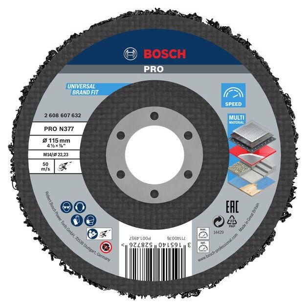 Очищающий диск N377, Best for Metal 115 мм, 22,23 мм, SiC BOSCH, фото  | SNABZHENIE.com.ua
