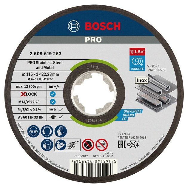 Диск отрезной X-LOCK Expert для Inox и металла, 115 мм, фото  | SNABZHENIE.com.ua