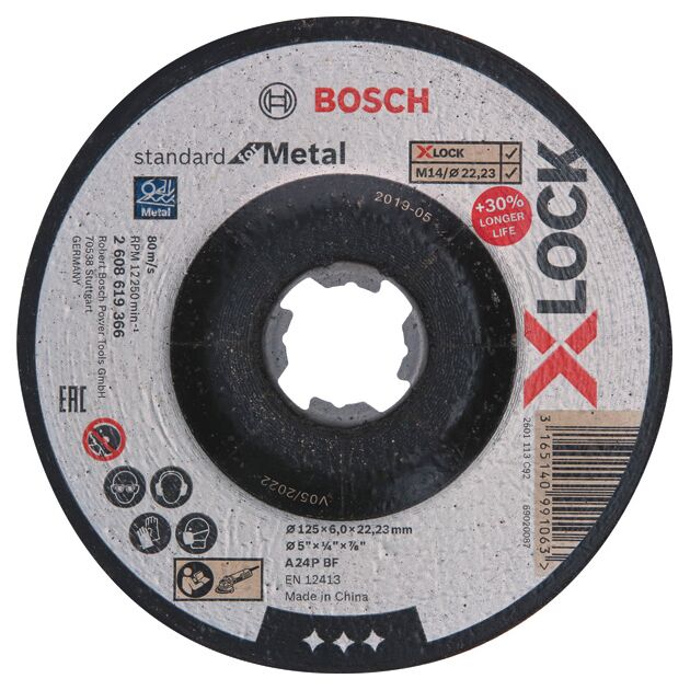 Диск отрезной X-LOCK SfM, 125 x 6 мм T27 BOSCH, фото  | SNABZHENIE.com.ua