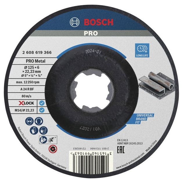 Диск відрізний X-LOCK SfM, 125 x 6 мм T27 BOSCH, фото  | SNABZHENIE.com.ua