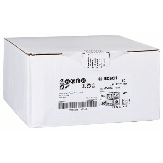 Шлифовальный круг R780 для металла и Inox 180 x 22,23 мм, G50 BOSCH, фото , изображение 2 | SNABZHENIE.com.ua