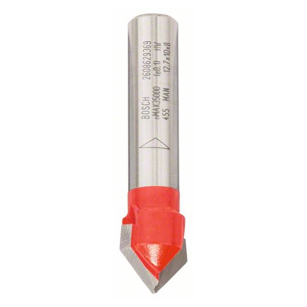Фреза V-образная 8 мм Expert for Wood, D 12,7 мм, L 10 мм, G 44,5 мм, 90° BOSCH, фото  | SNABZHENIE.com.ua