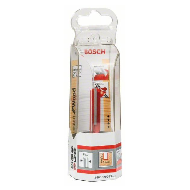 Прямая фреза Expert for Wood, твердосплавная, 8 мм, D1 10 мм, L 31,8 мм, G 69 мм BOSCH, фото , изображение 2 | SNABZHENIE.com.ua
