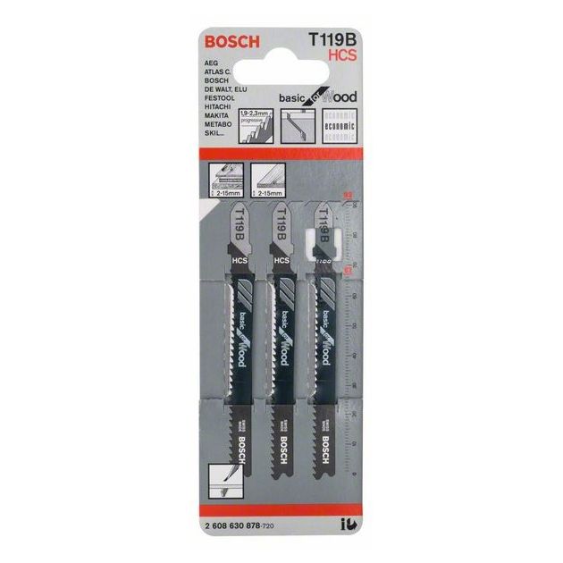 Пилка лобзиковая T 119 B Basic для древесины BOSCH, фото , изображение 2 | SNABZHENIE.com.ua Пилка лобзиковая T 119 B Basic для древесины BOSCH, фото , изображение 2 | SNABZHENIE.com.ua