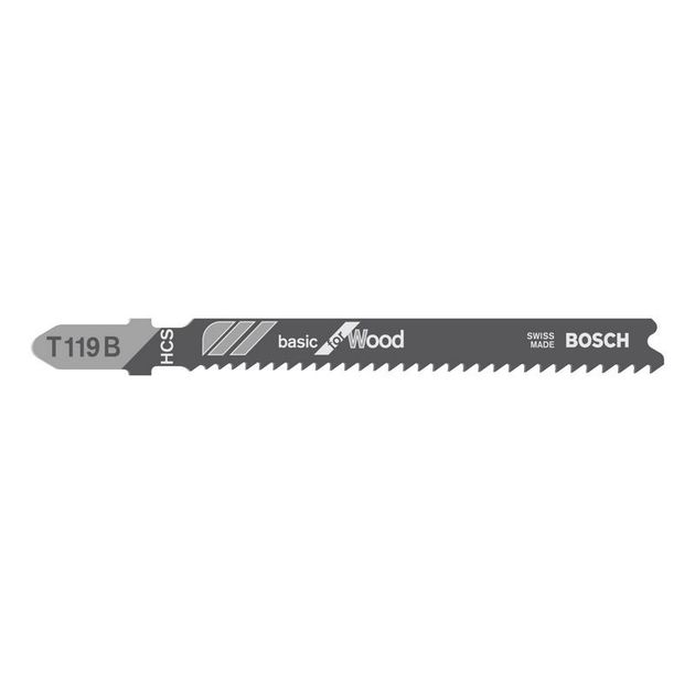 Пилка лобзиковая T 119 B Basic для древесины BOSCH, фото  | SNABZHENIE.com.ua