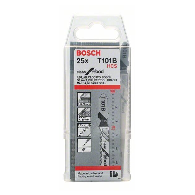 Пилка лобзиковая T 101 B Clean for Wood BOSCH, фото , изображение 2 | SNABZHENIE.com.ua