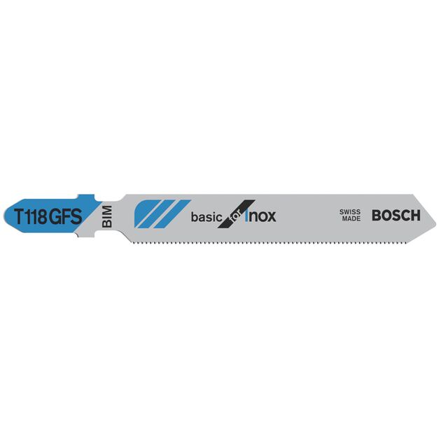 Пилка лобзиковая T 118 GFS Basic для нержавеющей стали BOSCH, фото  | SNABZHENIE.com.ua