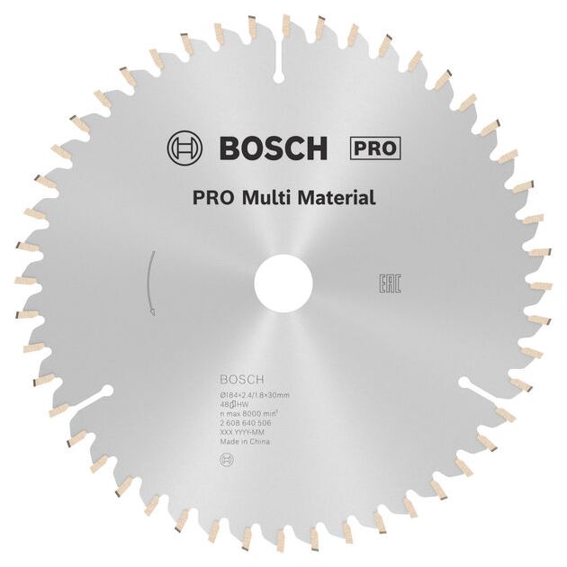 Пильный диск «Multi Material» 184 x 30 x 2,4 мм, 48 зубьев BOSCH, фото  | SNABZHENIE.com.ua