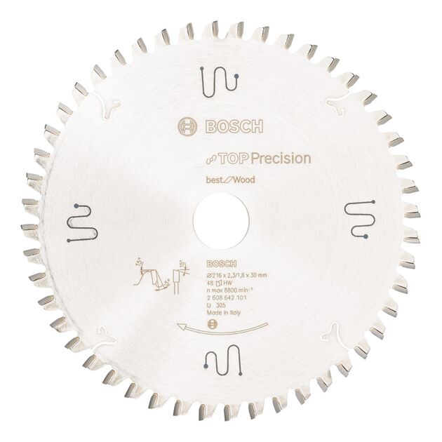 Пильний диск Top Precision Best for Wood 216 x 30 x 2,3 мм, 48 BOSCH, фото  | SNABZHENIE.com.ua