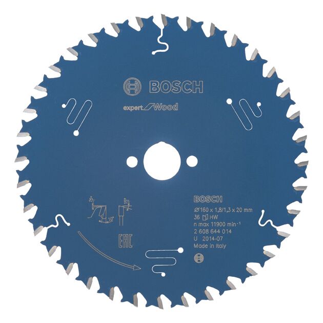 Пильный диск Expert for Wood 160 мм, 36 зубьев BOSCH, фото  | SNABZHENIE.com.ua