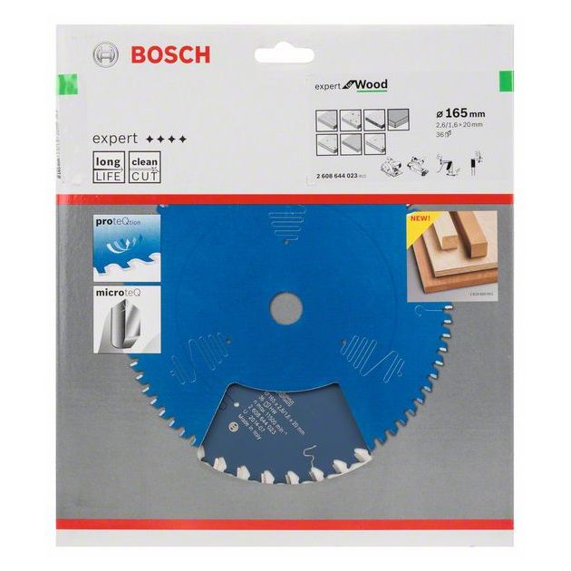 Пильный диск Expert for Wood 165 x 20 мм, 36 зубьев BOSCH, фото , изображение 2 | SNABZHENIE.com.ua Пильный диск Expert for Wood 165 x 20 мм, 36 зубьев BOSCH, фото , изображение 2 | SNABZHENIE.com.ua