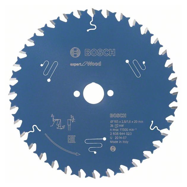 Пильный диск Expert for Wood 165 x 20 мм, 36 зубьев BOSCH, фото  | SNABZHENIE.com.ua
