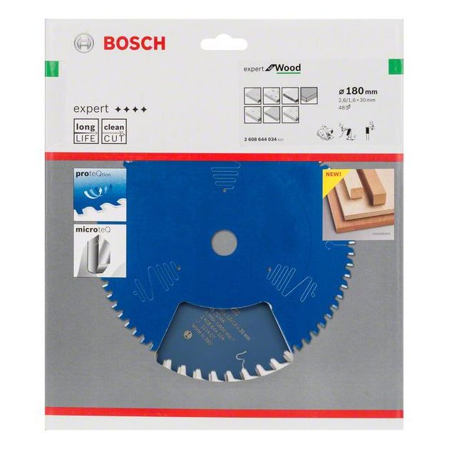 Пильный диск Expert for Wood 180 мм, 48 зубьев, BOSCH, фото , изображение 2 | SNABZHENIE.com.ua Пильный диск Expert for Wood 180 мм, 48 зубьев, BOSCH, фото , изображение 2 | SNABZHENIE.com.ua