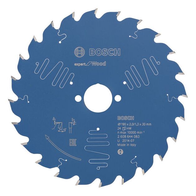 Пильний диск Expert for Wood 190 x 30 x 2,0 мм, 24 BOSCH, фото  | SNABZHENIE.com.ua