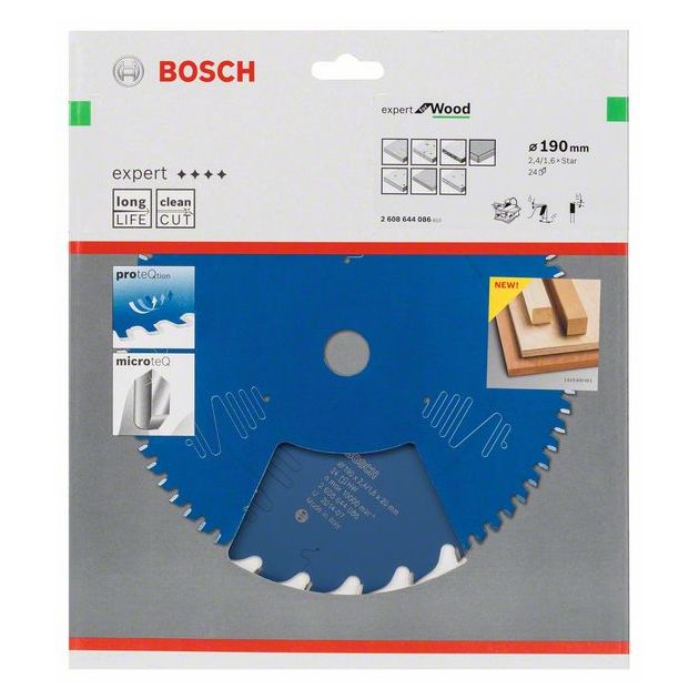 Пильный диск Bosch Expert для дерева 190 мм, 24 зуба, фото , изображение 2 | SNABZHENIE.com.ua Пильный диск Bosch Expert для дерева 190 мм, 24 зуба, фото , изображение 2 | SNABZHENIE.com.ua