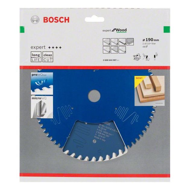 Пильный диск Bosch Expert for Wood 190x2,4 мм, 48 зубьев, фото , изображение 2 | SNABZHENIE.com.ua Пильный диск Bosch Expert for Wood 190x2,4 мм, 48 зубьев, фото , изображение 2 | SNABZHENIE.com.ua