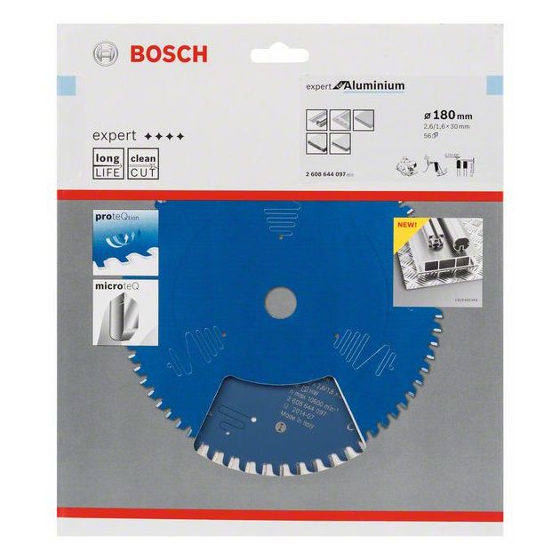 Пильный диск Bosch Expert для алюминия 180x30x2,6мм, 56 зубьев, фото , изображение 2 | SNABZHENIE.com.ua