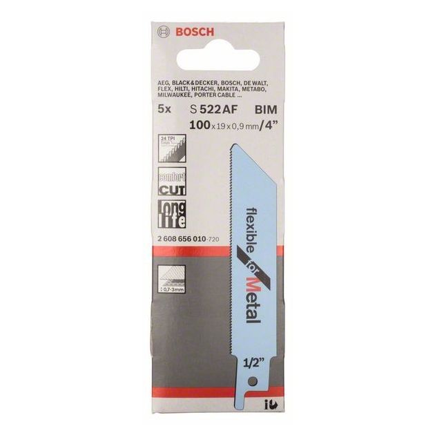 Полотно ножовочное S 522 AF Flexible для металла BOSCH, фото , изображение 2 | SNABZHENIE.com.ua Полотно ножовочное S 522 AF Flexible для металла BOSCH, фото , изображение 2 | SNABZHENIE.com.ua