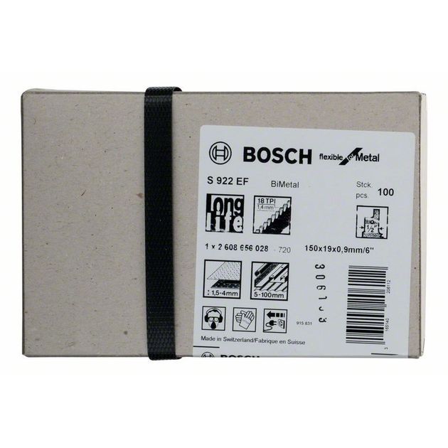 Полотно ножовочное S 922 EF Flexible по металлу BOSCH, фото , изображение 2 | SNABZHENIE.com.ua Полотно ножовочное S 922 EF Flexible по металлу BOSCH, фото , изображение 2 | SNABZHENIE.com.ua