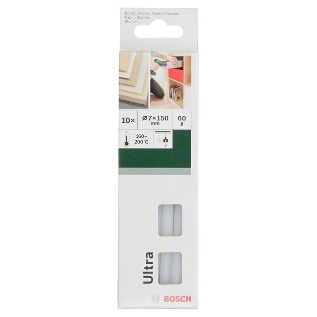 Набір клейових стрижнів Ultra Power, 10 шт. BOSCH, фото , зображення 2 | SNABZHENIE.com.ua