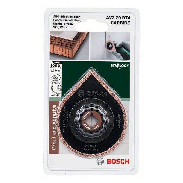 Starlock Carbide-RIFF пристрій для видалення будівельного розчину AVZ 70 RT4, 3 max 70 мм BOSCH, фото , зображення 2 | SNABZHENIE.com.ua Starlock Carbide-RIFF пристрій для видалення будівельного розчину AVZ 70 RT4, 3 max 70 мм BOSCH, фото , зображення 2 | SNABZHENIE.com.ua