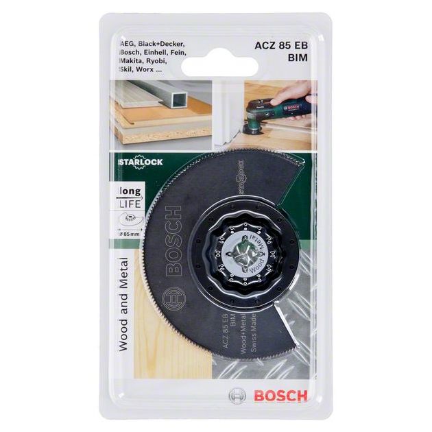 Сегментоване пиляльне полотно Starlock BIM ACZ 85 EB Wood and Metal 85 мм BOSCH, фото , зображення 2 | SNABZHENIE.com.ua Сегментоване пиляльне полотно Starlock BIM ACZ 85 EB Wood and Metal 85 мм BOSCH, фото , зображення 2 | SNABZHENIE.com.ua