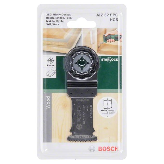 Занурювальне пиляльне полотно Starlock HCS AIZ 32 EPC Wood 50 x 32 мм BOSCH, фото , зображення 2 | SNABZHENIE.com.ua Занурювальне пиляльне полотно Starlock HCS AIZ 32 EPC Wood 50 x 32 мм BOSCH, фото , зображення 2 | SNABZHENIE.com.ua