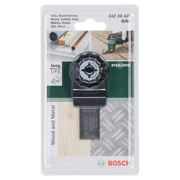Занурювальне пиляльне полотно Starlock BIM AIZ 20 AB Wood and Metal 20 x 30 мм BOSCH, фото , зображення 2 | SNABZHENIE.com.ua