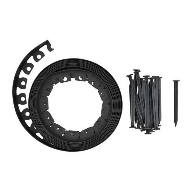 Полоса барьерная с шпильками HDPE FLO черная, 40 мм, 10 м, 20 шпильок, фото  | SNABZHENIE.com.ua