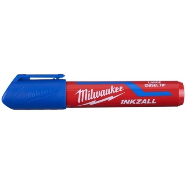 Маркер INKZALL большой синий для стройплощадки MILWAUKEE, фото  | SNABZHENIE.com.ua
