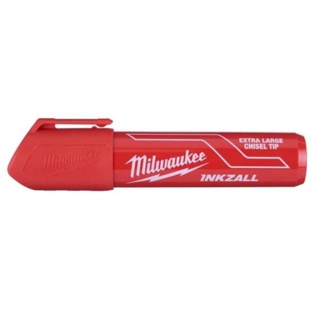 Маркер INKZALL XL красный для стройплощадки MILWAUKEE, фото  | SNABZHENIE.com.ua