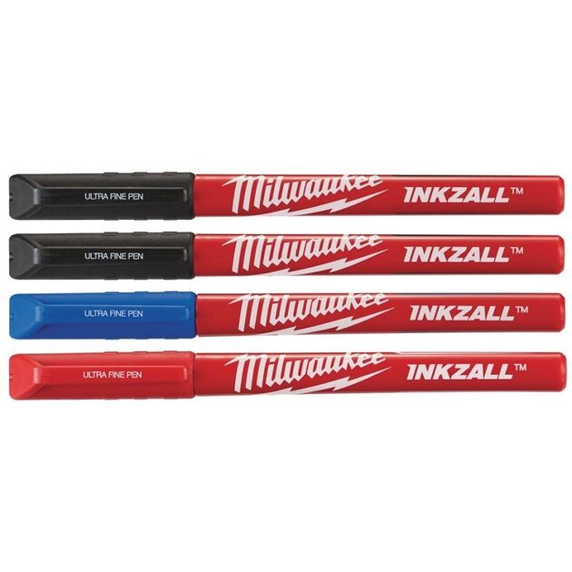Набор маркеров MILWAUKEE INKZALL Fine Tip (Синий/Красный/Черный), фото  | SNABZHENIE.com.ua