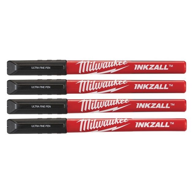 Маркеры INKZALL Fine Tip (Черный) тонкие MILWAUKEE, фото  | SNABZHENIE.com.ua