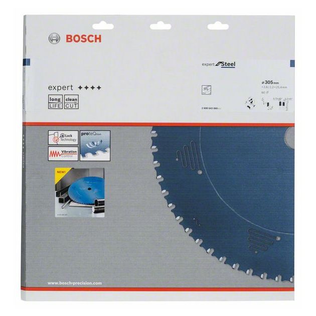 Пильные диски 305 x 25,4 мм 60 Expert for Steel (2608643060), фото , изображение 5 | SNABZHENIE.com.ua Пильные диски 305 x 25,4 мм 60 Expert for Steel (2608643060), фото , изображение 5 | SNABZHENIE.com.ua