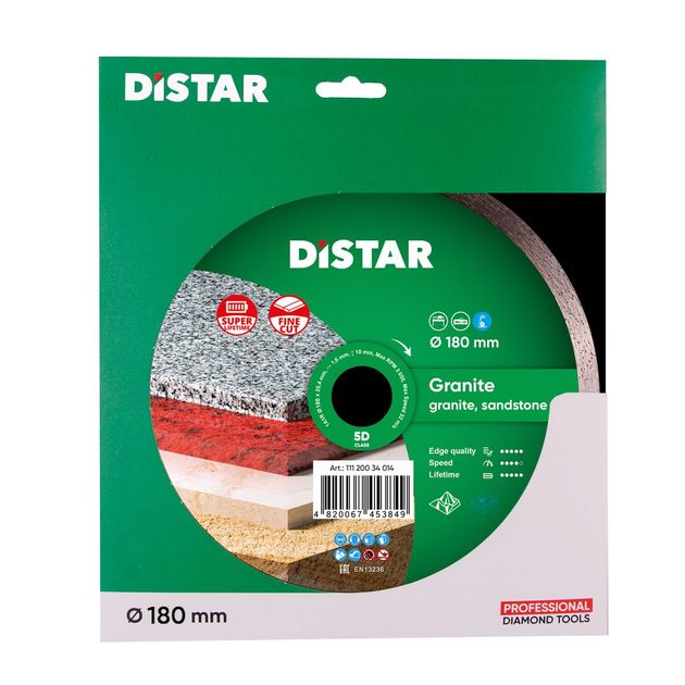 Круг алмазный DISTAR Granite 180 x 1,4 x 8,5 x 25,4 (1A1R), фото , изображение 2 | SNABZHENIE.com.ua Круг алмазный DISTAR Granite 180 x 1,4 x 8,5 x 25,4 (1A1R), фото , изображение 2 | SNABZHENIE.com.ua