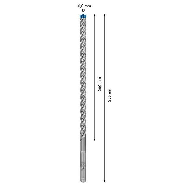 Ударное сверло EXPERT SDS plus-7X, 10x200 мм, BOSCH, фото , изображение 6 | SNABZHENIE.com.ua Ударное сверло EXPERT SDS plus-7X, 10x200 мм, BOSCH, фото , изображение 6 | SNABZHENIE.com.ua