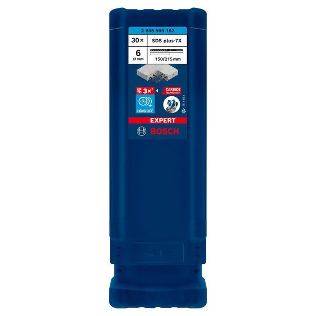 Ударное сверло BOSCH EXPERT SDS plus-7X, 6x150 мм, 30 шт., фото , изображение 5 | SNABZHENIE.com.ua