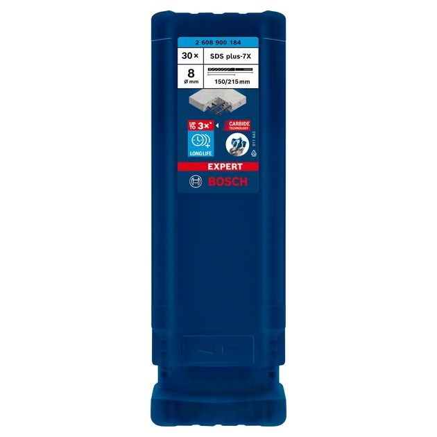 Ударное сверло EXPERT SDS plus-7X, 8 x 150 мм, 30 шт. BOSCH, фото , изображение 5 | SNABZHENIE.com.ua