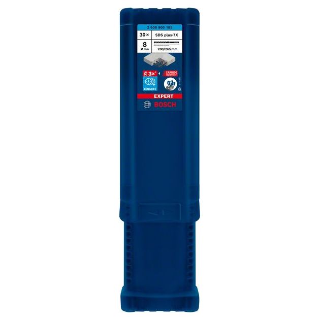 Ударное сверло BOSCH EXPERT SDS plus-7X, 8 x 200 мм, 30 шт., фото , изображение 5 | SNABZHENIE.com.ua